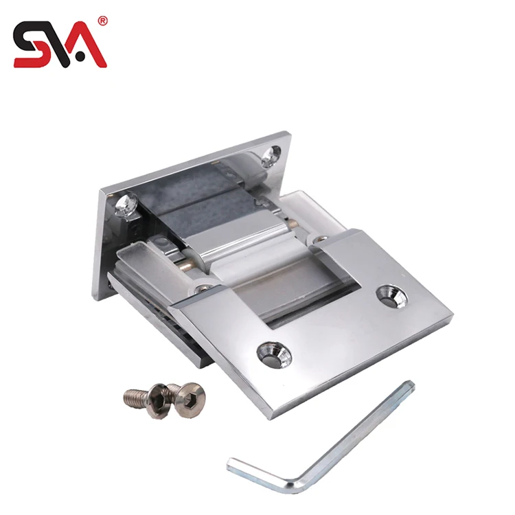Wholesale Hardware Fixing on Wall 90 Degree SVA-222 Brass Zinc Alloy Wall to Glass Hinge Sliding Door Shower Hinge