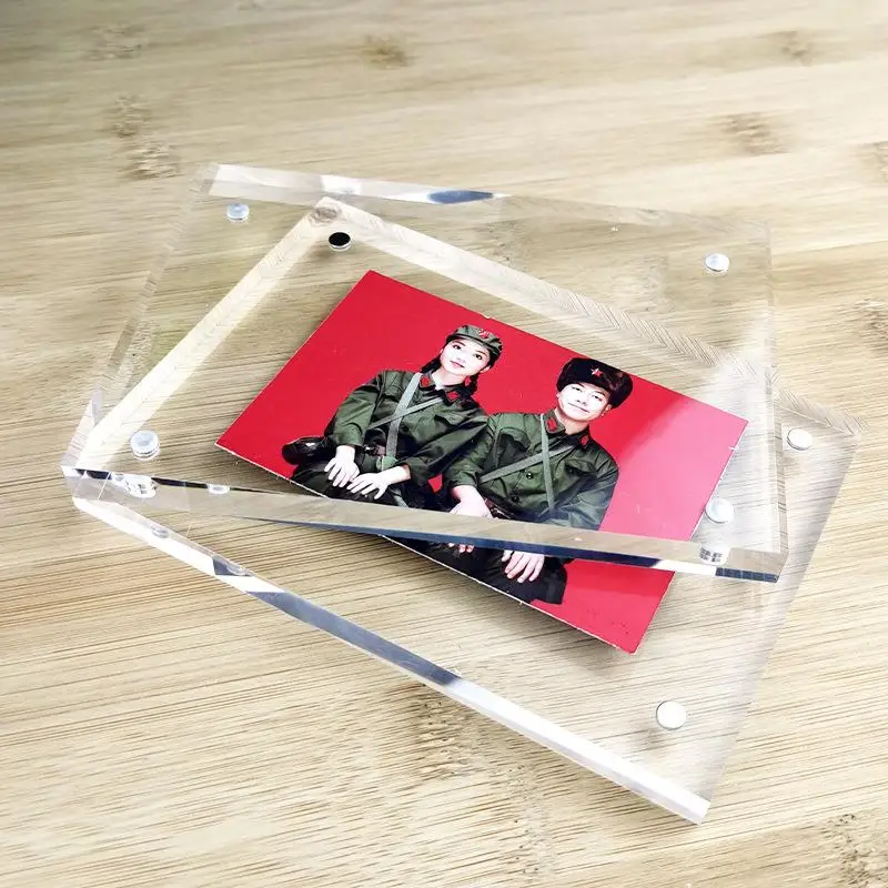 magnetic photo frame acrylic frames photo card colored acrylic magnetic photo frame square