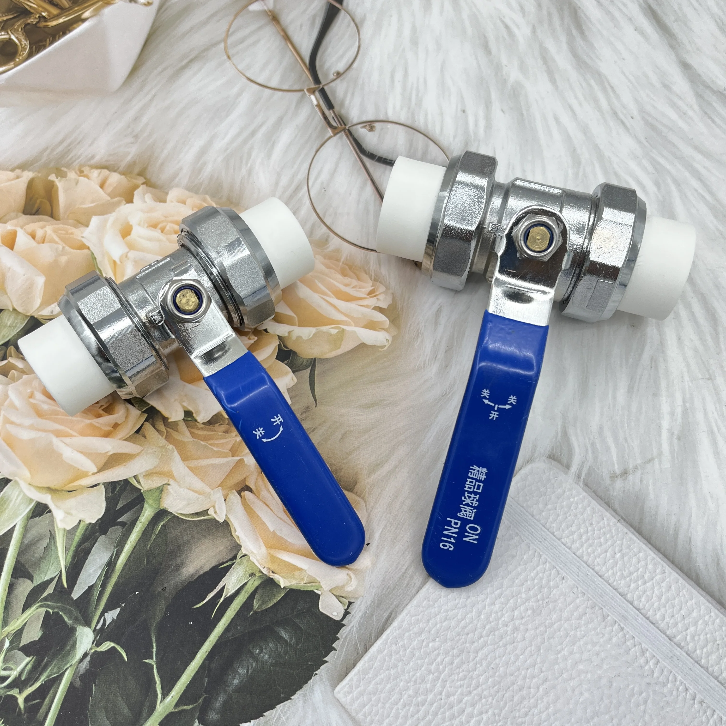 Round explosion-proof ppr stainless steel ball valve double head hot melt valve switch water pipe fittings