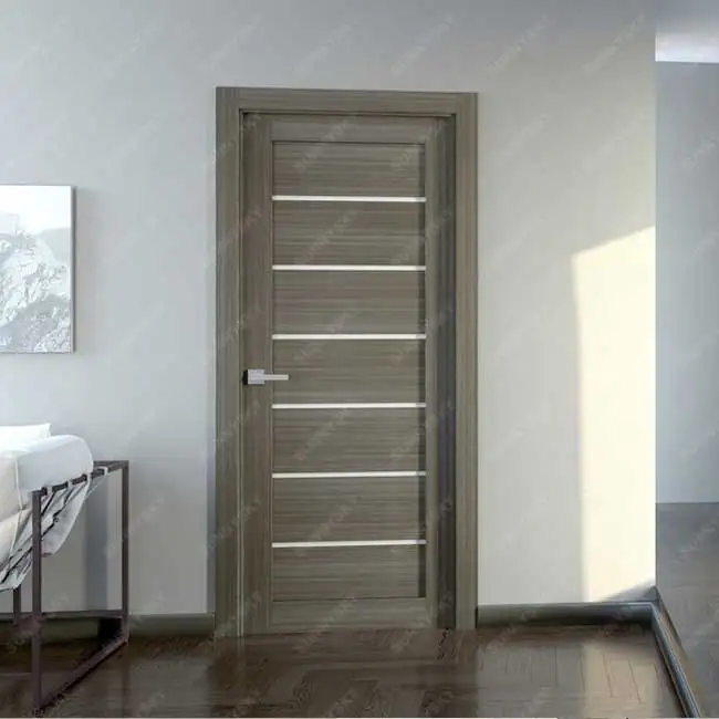 Sunnysky Factory luxury Design Craft Flush line Solid composite door simple design wood interior doors with frames