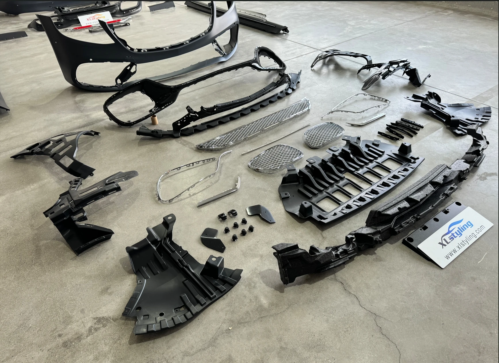 vehicle Body kit facelift car conversion bumper silver trim for Mercedes benz S class W222 13-22 upgrade to S65 type