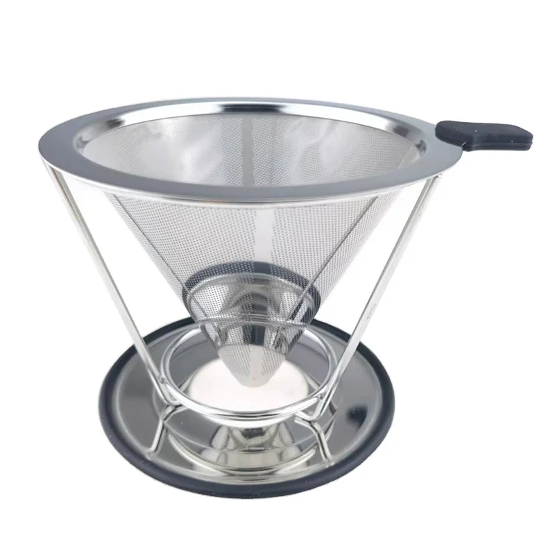 Hot sales pour over coffee cone clever coffee dripper/reusable stainless steel coffee filter