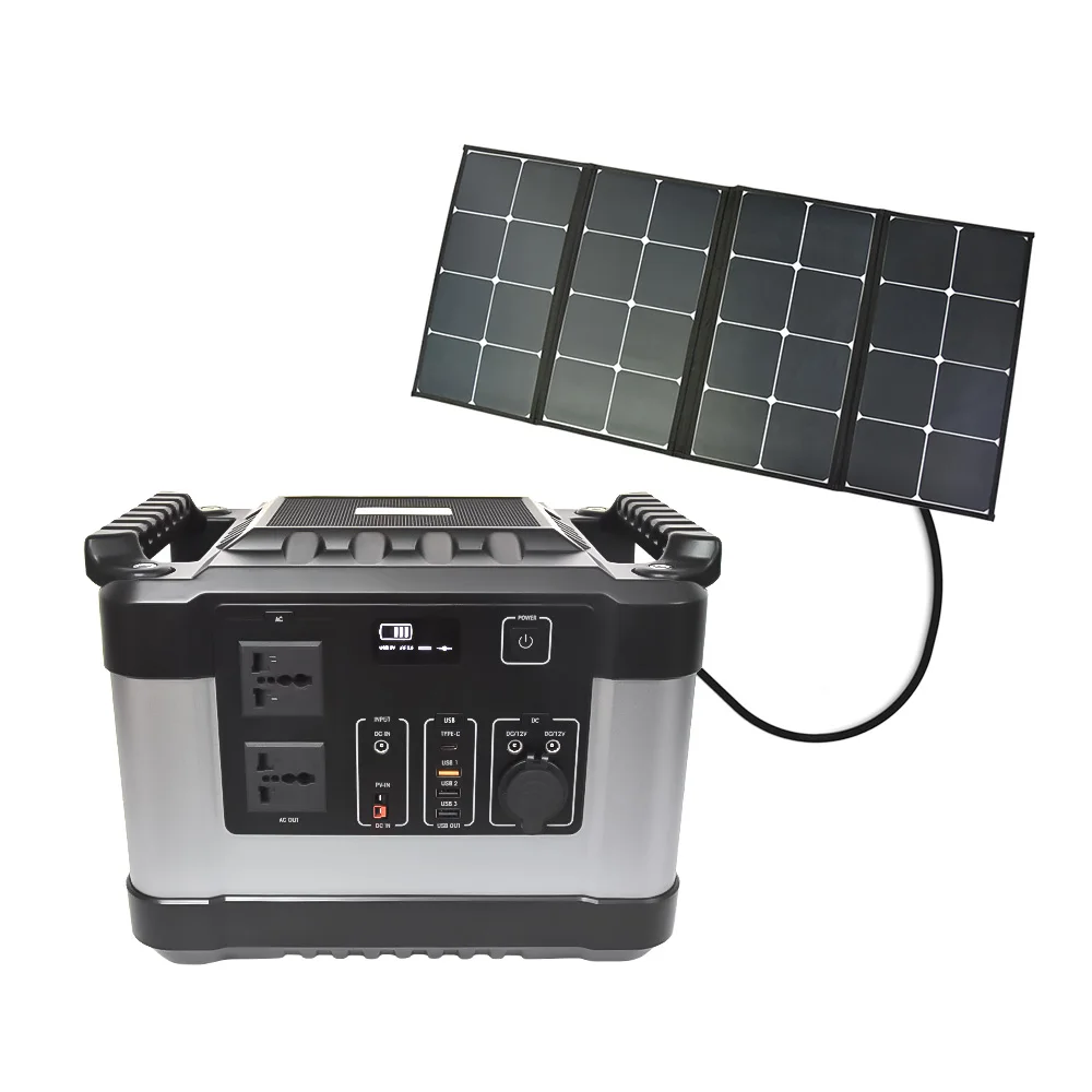 Глобальная универсальная стандартная солнечная батарея для кемпинга на 1000 Вт, электростанция для дома