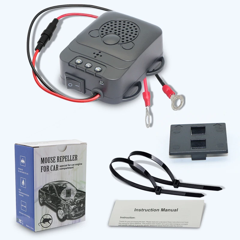 Mouse Repeller for Car Sound Wave and Vibration to Drive Mouse Rats Mice Away Mole Marten Repellent