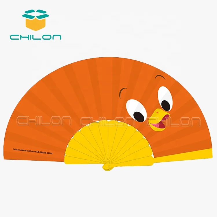 Рекламный ручной бумажный Складной вентилятор с пластиковой ручкой