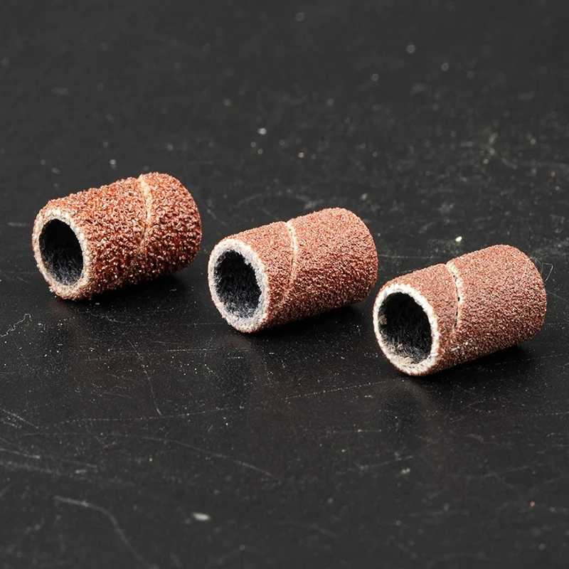 Wholesale 100pcs/bag Cotton Base Fine Medium Coarse 80# 150# 240# Bulk Manicure Brown Nail Bit Sand for Drill Machine