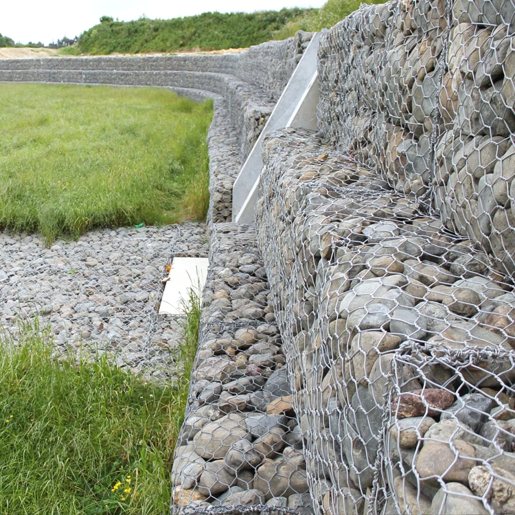 Galvanized gabion mesh/ Gabion basket for antiscouring protection of river and embankment
