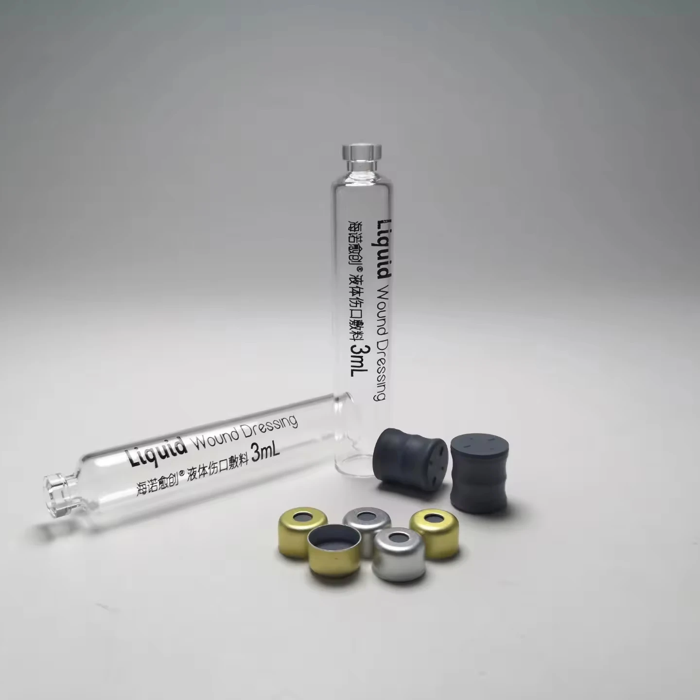 1.5ml 1.8ml 3ml Dental Insluin Injection Empty Glass Cartridge Vial With Aluminum Cap Rubber Stopper