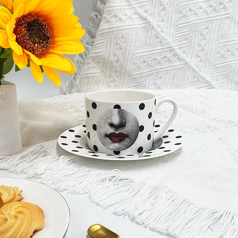 Funase Owl Cup and Saucer crocodile Pattern Gift Coffee Cup ceramics mugs