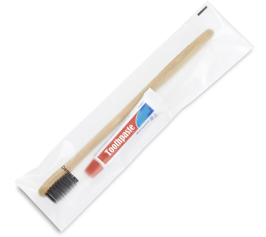 3g 6g hotel dental small size tooth paste eco-friendly recyclable Degradable paper sachet packing toothpaste bamboo toothbrush