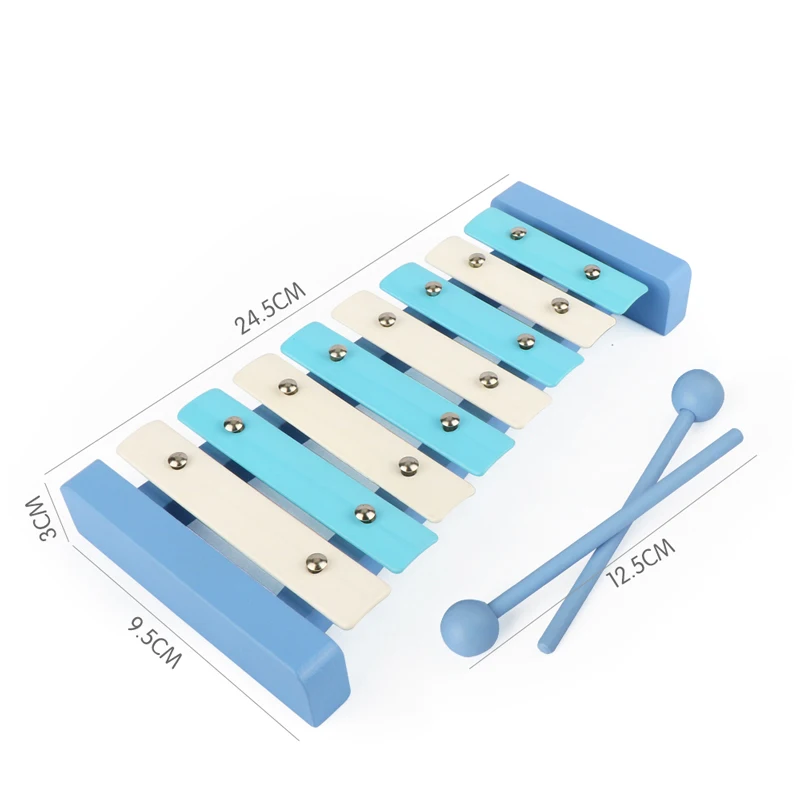8 Scales Infant Hand Playing Xylophone Educational Piano Wooden Xylophone Children Musical Instruments Baby Wood Toys 1-5 Years
