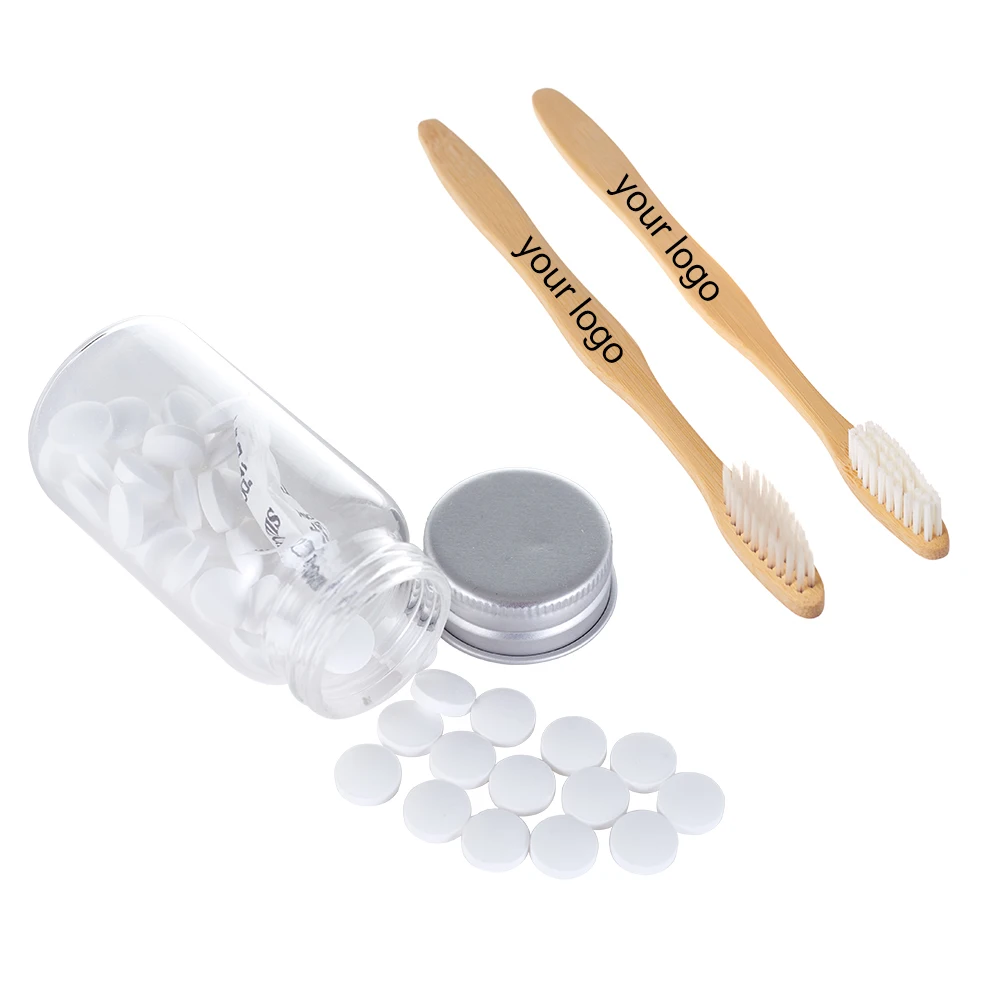 Portable Custom Logo Charcoal Toothpaste Natural Whitening Organic Quick Dissolving 60 Count Toothpaste Tablets