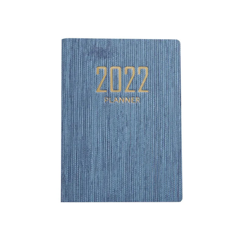 Stock A7 Size Small Pu Pocket Planner 2022 Daily Plan Color Green Red Black Mini Office School Notebook