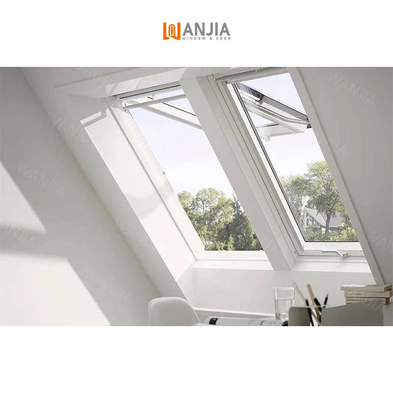 Wholesale modern design aluminum glass window casement roof window exterior top hung window aluminum skylight