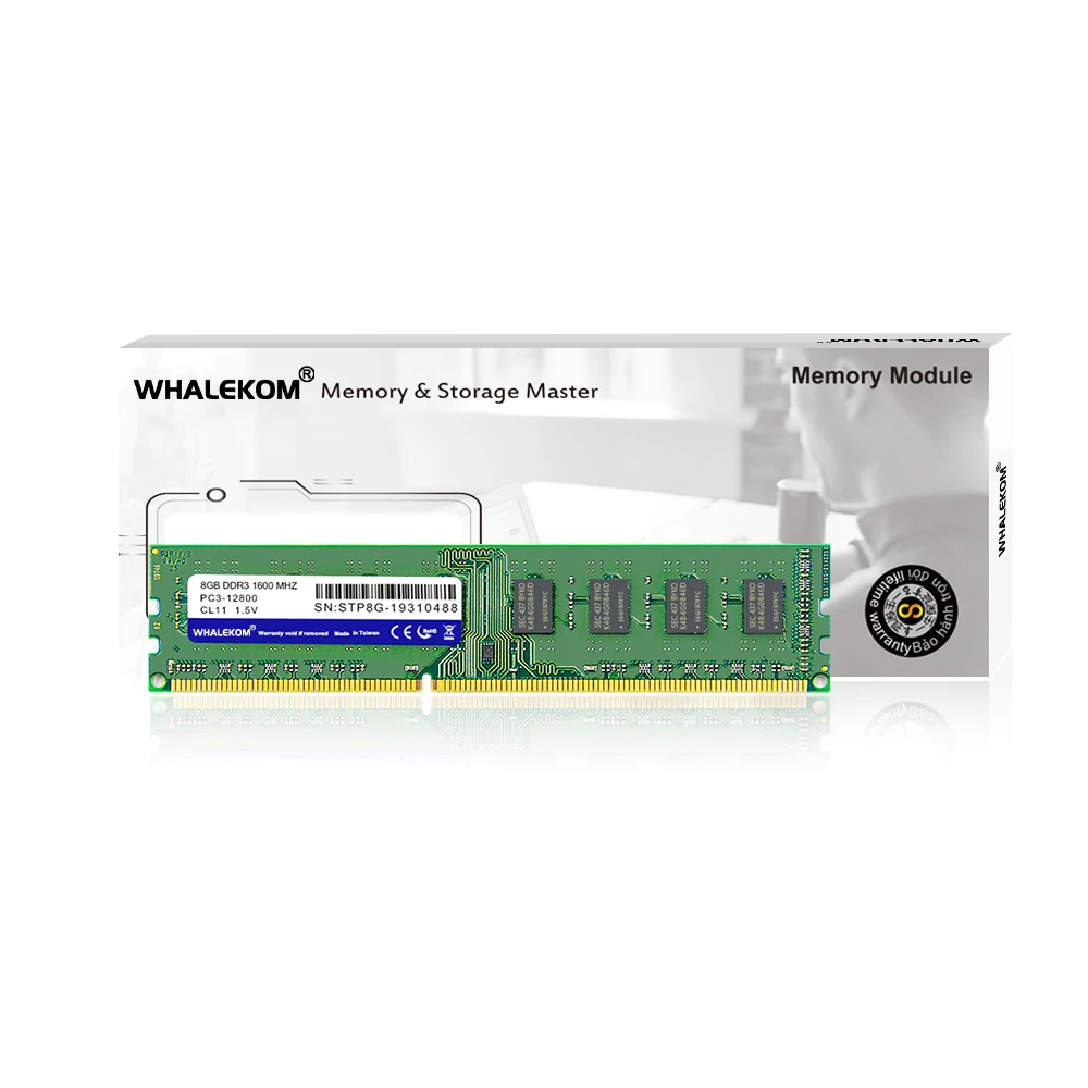 WHALEKOM заводская цена 240Pin CL11 1 5 V DDR3 8Gb 1600Mhz