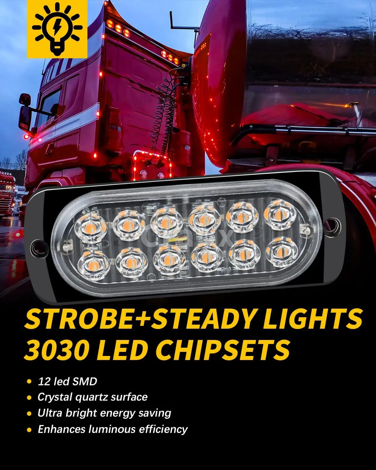 Universal 12 LED Side Marker Lights Super Bright Ultra Slim Front Rear Interior Tail Light width lamp For auto truck