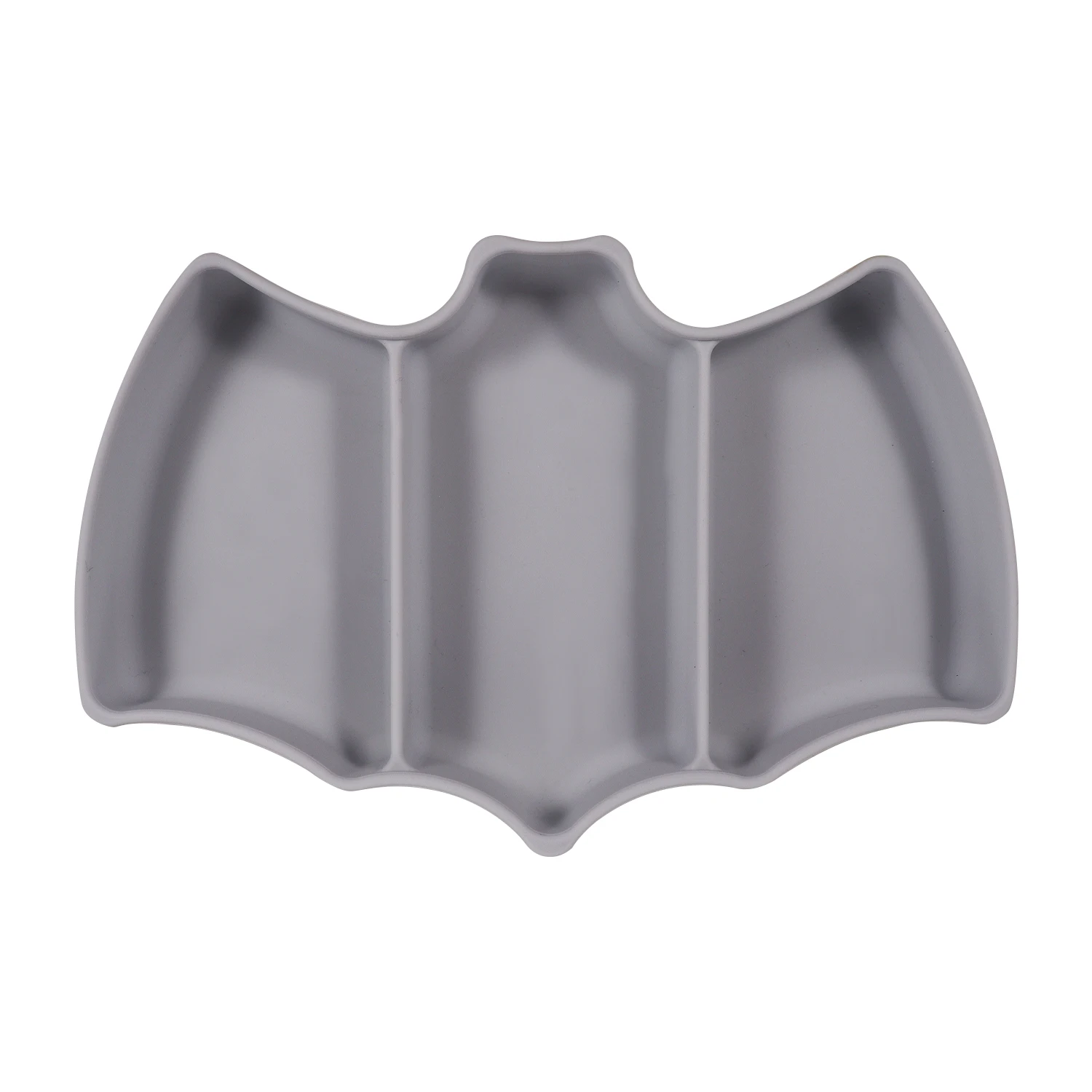 Silicone Suction animals bat shaped Plate- Baby Suction Cup Feeding Bowl Fits Most Highchair During Meal - Divided Slots