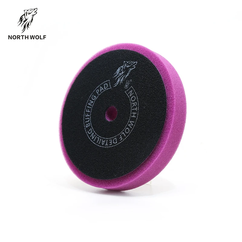 Nice quality exclusive purple color foam 5in 130mm  classic foam buffing and polishing pads for auto beauty