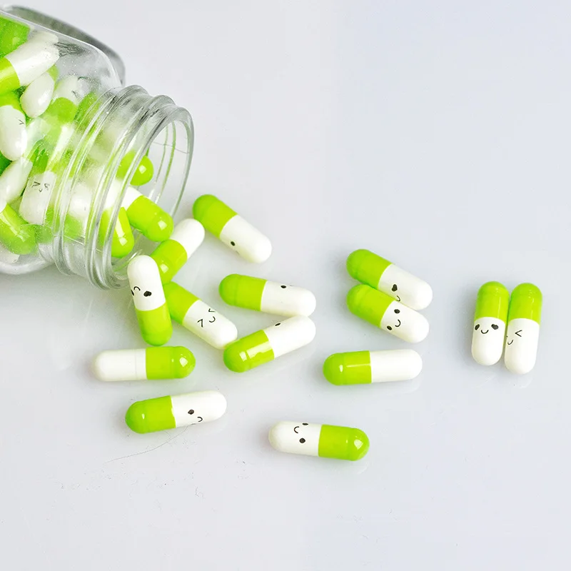 Cute Smiling Love Friendship Half Color Pill Letter Promotion Gift Diy Craft  Capsule Message in a Glass Bottle