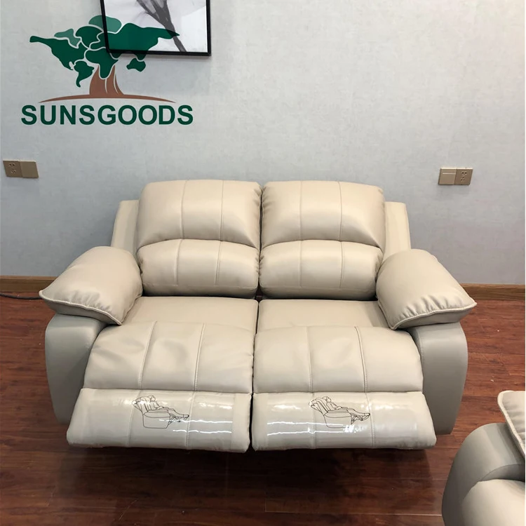 SUNSGOODS  nubuck leather sofa couch grey living room sofa high end exclusive luxury modern upholstery sofa living room set