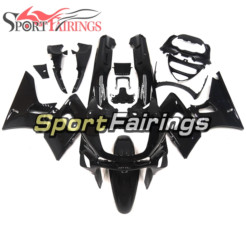 ABS Plastic Full Fairings For Kawasaki ZZR-400 1993 - 2007 94 95 96 97 98 99 00 01 02 03 04 05 06 Bodywork Black With Gold Flame