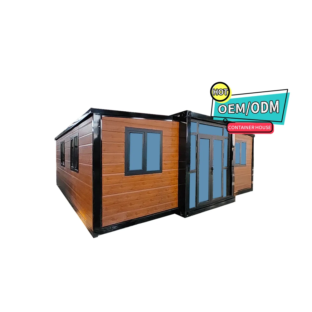 Factory Prefabricated Metal Structure Modular Mobile Tiny Homes Prefab Easy Installation Double Wing Folding House Container