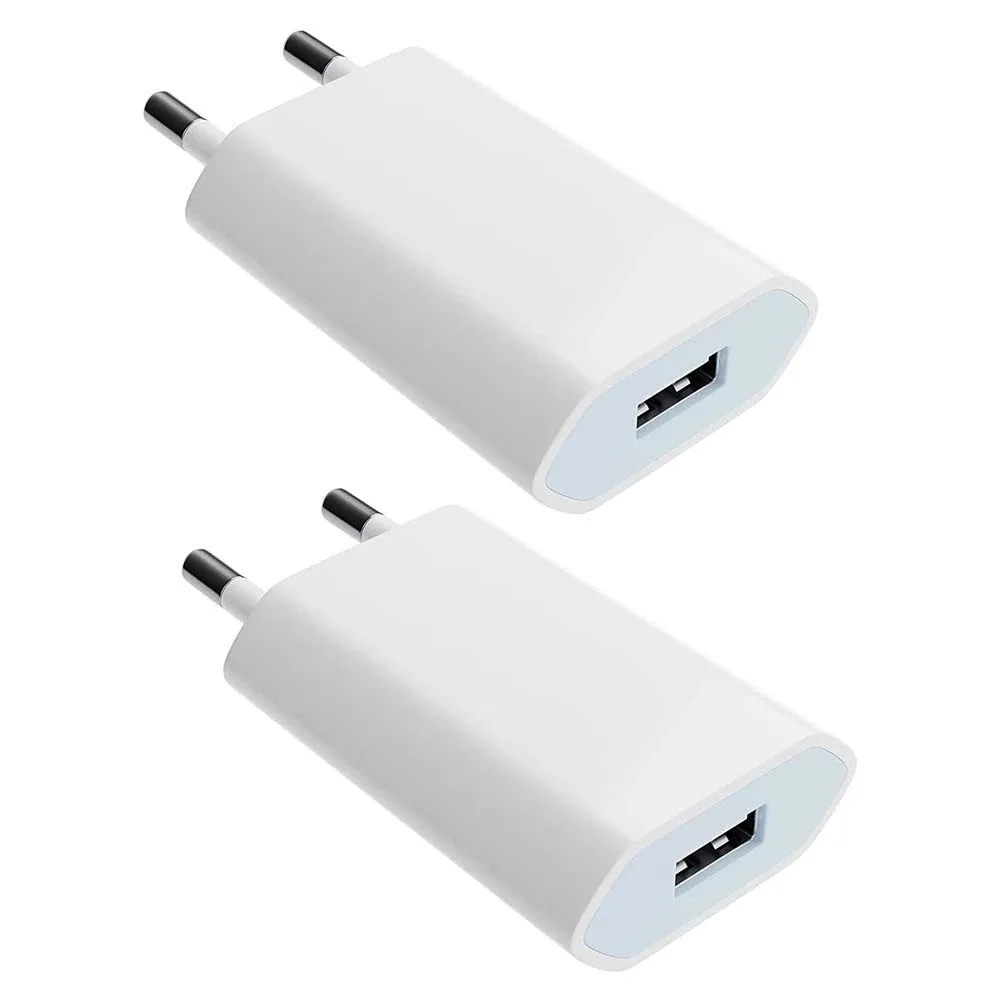 Factory Wholesale USB Adapter 5V 1A  EU Plug Wall USB Charger 5W for iPhone Phone Charger