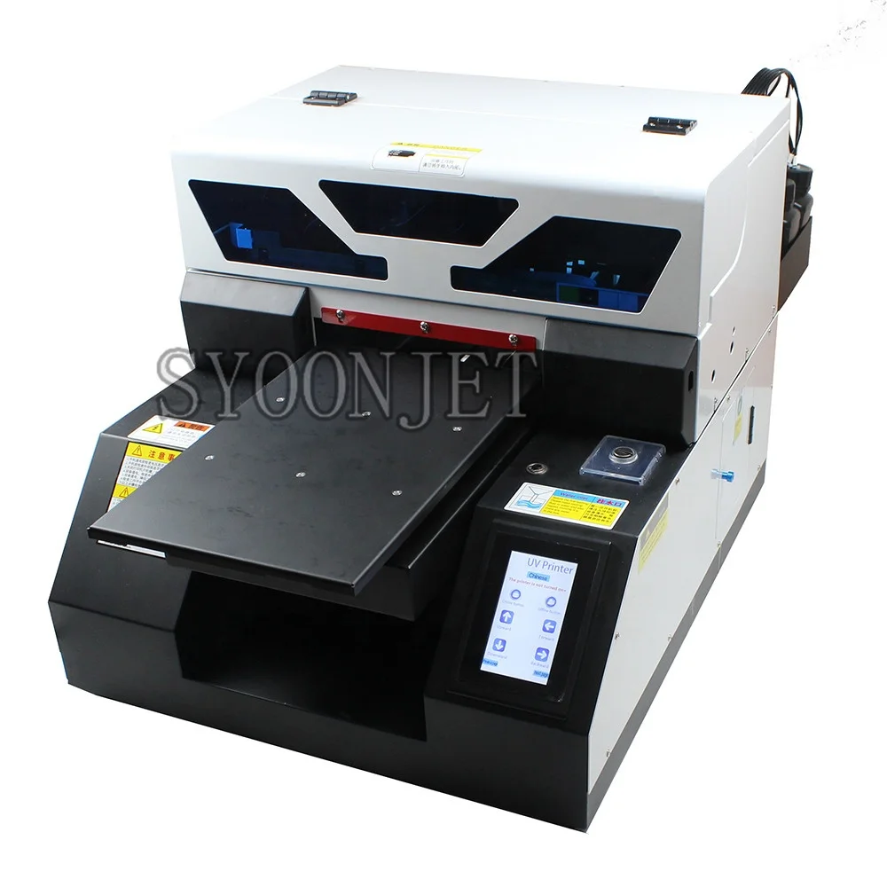 2020 Touch Screen dtg A4 dark T-shirt UV printer Cloth Jeans textile fabric uv Printing machine a4  & White ink cycle system