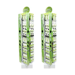 4 Sided Rotating Display Stand 400pcs Phone Accessories Retail Store Floor Display With Box Package Peg Hooks