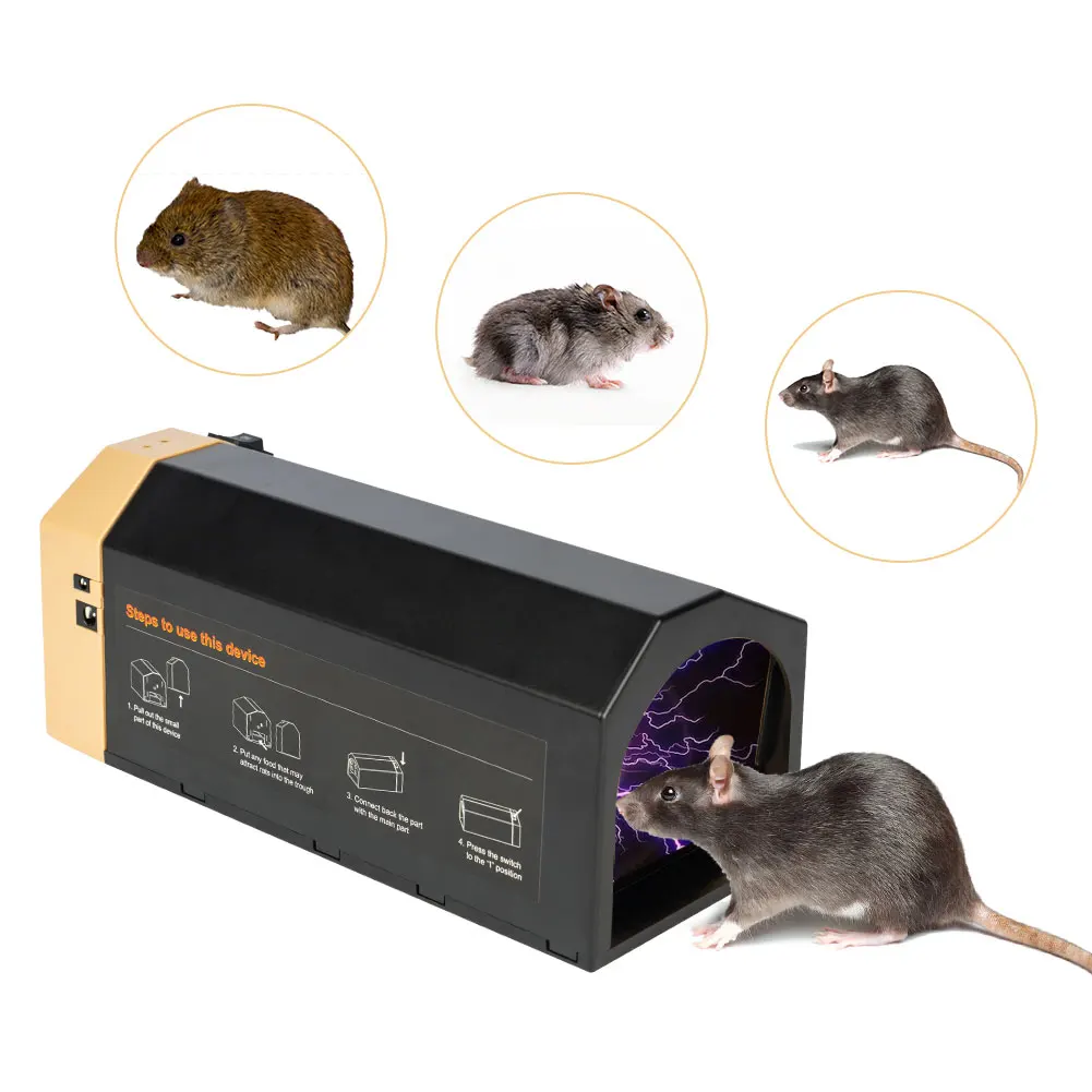 2021 Indoor Capture Humane Plastic Electronic MouseTraps,Smart Catcher Rodent Multi Rat Killer Chipmunk Mice Pest Mole Zapper