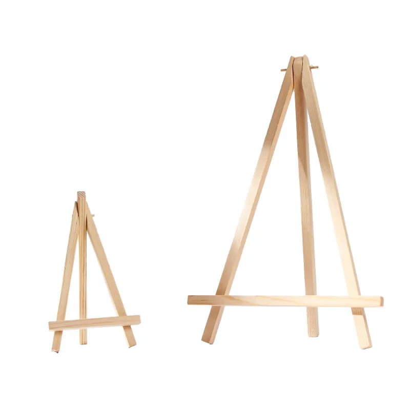 High quality 8*13cm Kids Mini Wooden Easel Mini Wood Artist Photo Picture Displaying Easels Wooden Canvas Holder Easel Stand