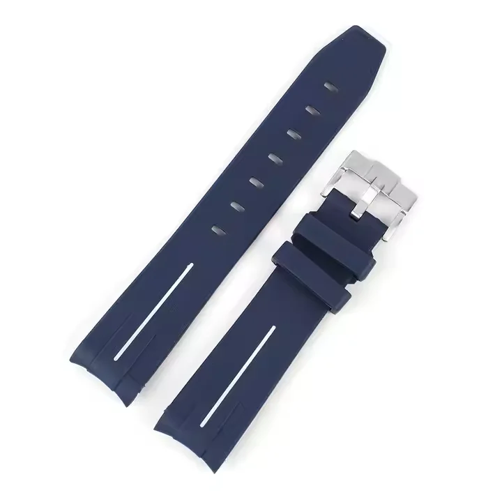 New Diving Waterproof Sport Watch Bands Straps for  20mm Curved End Rubber Watch Strap for Smartwatch