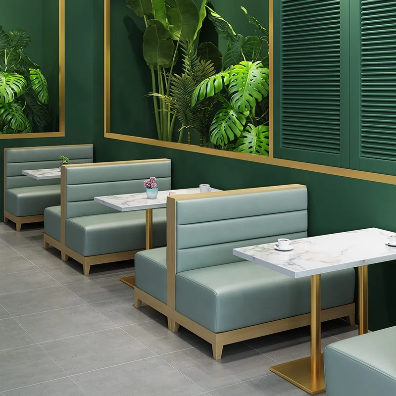 Blue Sofa Booth Seating Fast Food Restaurant For High End Modern Fast Food Restaurant Booth