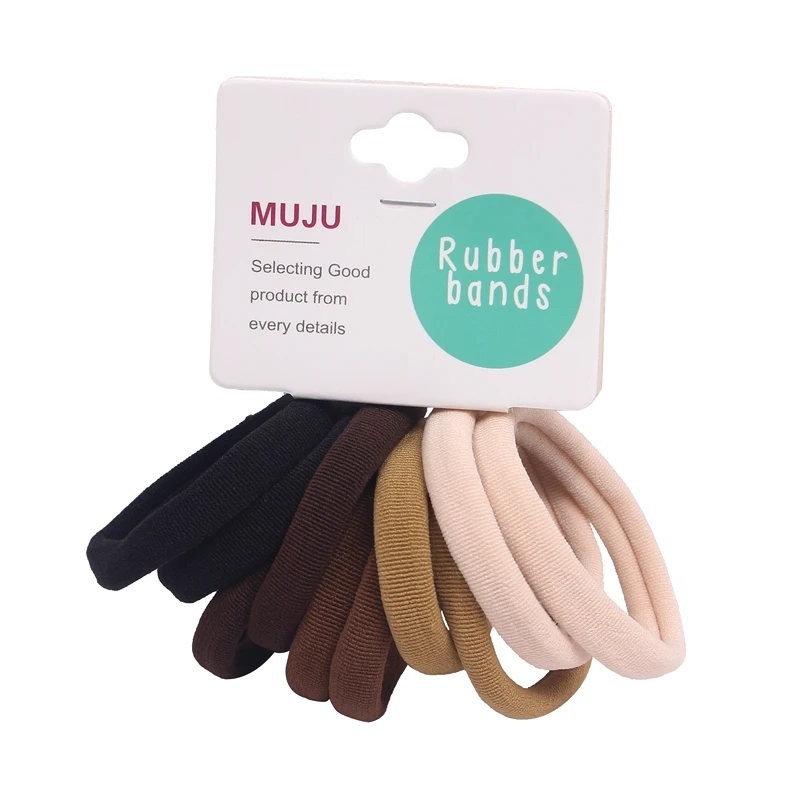 10-Piece Set of Colorful Elastic Hair Rope Card Korean Version Hair Accessories Hair Ties Category