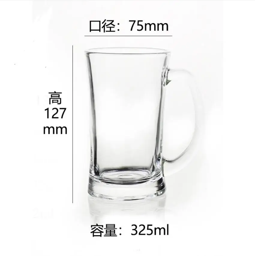 8oz 9oz 10oz 11oz cheap price factory wholesale beer glass cup with handle