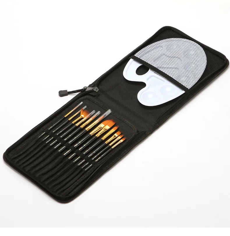 
Artist Brushes12 Pcs Watercolor Brush Oil Painting Brush with Palette 