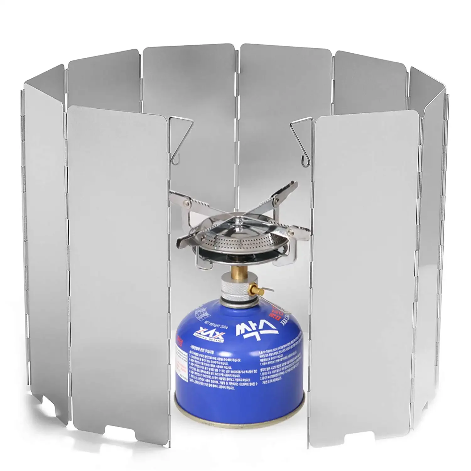 Foldable Camping Stove Windscreen Outdoor camping wind deflector aluminum alloy foldable with pin furnace head wind deflector