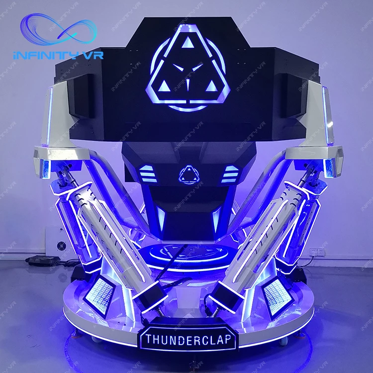 VR 3 screen Car Racing Virtual Reality Simulator 6 DOF Racing Cars Arcade Dynamic Motion Drive Equipment  Cylinder VR Machine