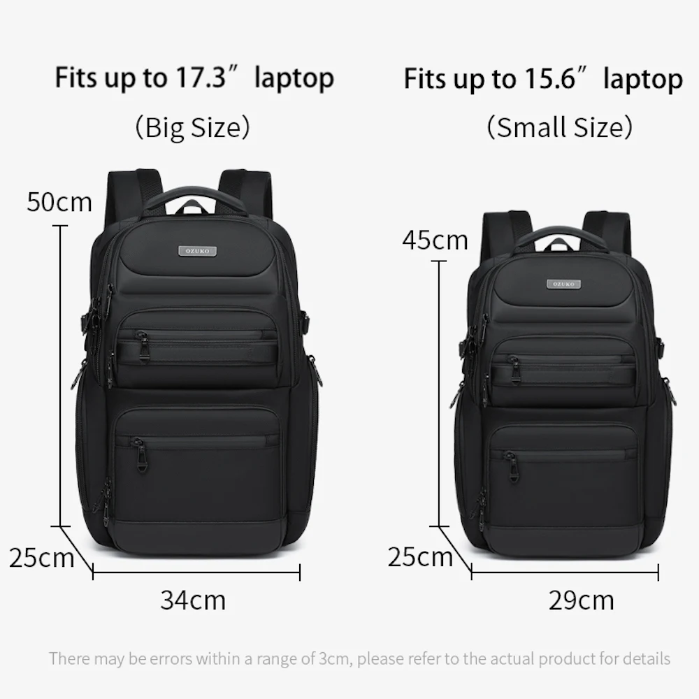 OZUKO 9772 Hot Sale Large-Capacity High Quality Backpack Waterproof Business Luggage Business Trip Light Travel Backpack