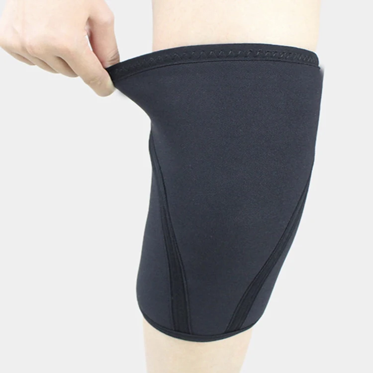 Manufacturer thickening neoprene nylon knee lift weight squat strength training knee pads