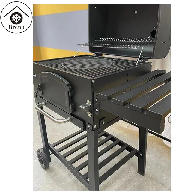 Brenu stainless steel balcony design ovens cast iron char broil barbeque rotisserie charcoal bbq adjustable height grill side