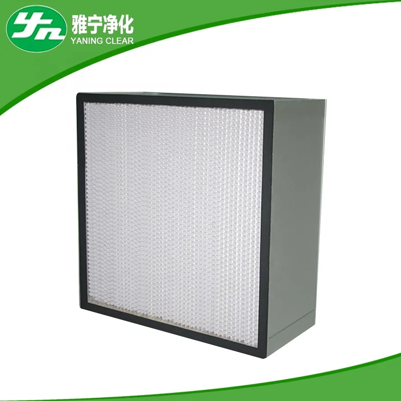 Deep Pleat Performance Air Filtration Fan Filter Unit Laminar Flow Hood Fiberglass Media H14 Air Purifier HEPA Air Filter
