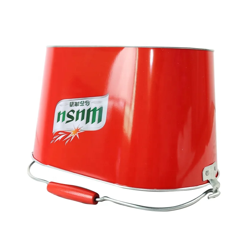 Factory Custom Tinplate Pail Empty Storage Small Metal Bucket Food Grade 5L 10L Beer Ice Tin Bucket With Handle