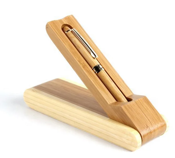Recycle Customized Bamboo Ball Pen Promotional Bamboo Material Pen For Hotel