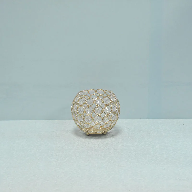 European light luxury makeup brush bucket supplies decorative metal round brass candle holder