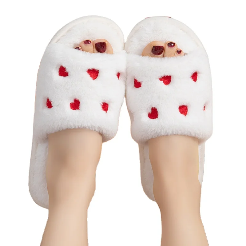 2024 Slippers For Women Fluffy Slip On House Memory Foam Plush Cute Slippers Indoor Home Slippers