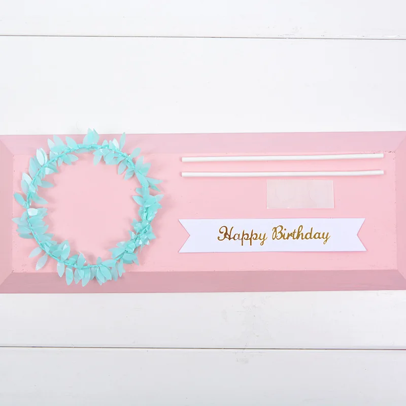 Kids happy valentines day wedding christmas acrylic happy birthday cake topper paper customised wholesale decoration