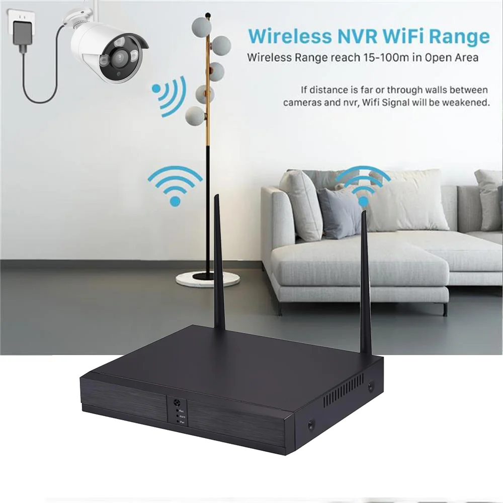 4ch 1080P Wireless CCTV Camera System IP Camera Waterproof Outdoor P2P Home Security System Video Surveillance Kits