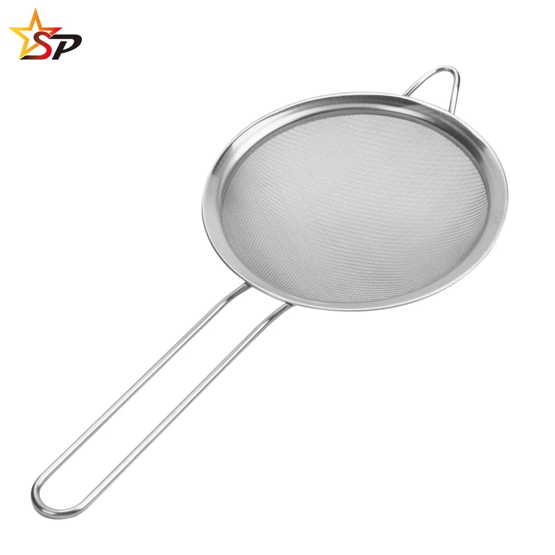 
Durable Stainless Steel 22cm Mesh Strainer Fine Wire Mesh Strainer for Soy Milk Juice filter 