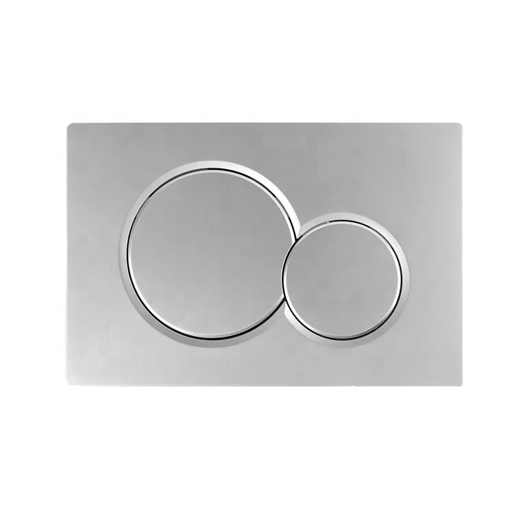 Custom chrome hidden tank and flush button board bathroom toilet flush board